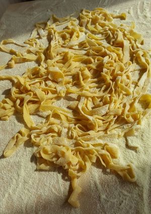 Foto di Fettuccine di pasta  di semola di grano duro