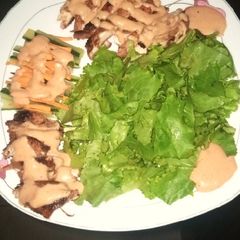 Stripped chicken salad A picture of Stripped chicken salad.