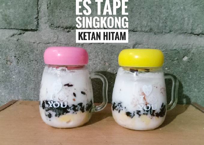 Es tape singkong ketan hitam