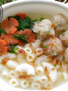 Foto resep MPASI 1Y+ Sup Makaroni Bakso Udang