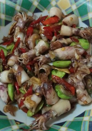 Foto resep Cumi Asin Pete