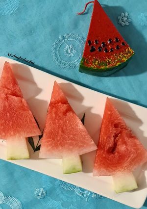 عکسی از دستور 🍀برش تزئینی هندوانه🍀