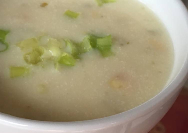 Krim sup jagung (creamy corn soup)