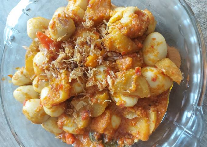 Balado Telor Puyuh Kentang