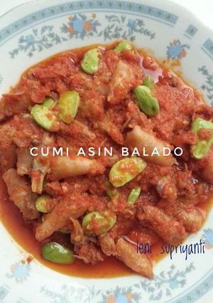 Foto resep Cumi asin balado
