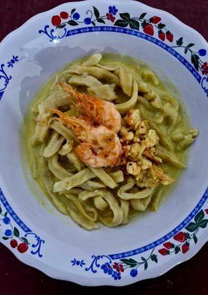 Foto resep Mie Ubi Kuning Kuah Santan
