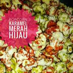 Foto resep Popcorn karamel merah hijau