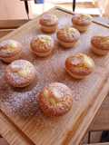 Magdalenas de vainilla sin gluten rellenas de crema de limón