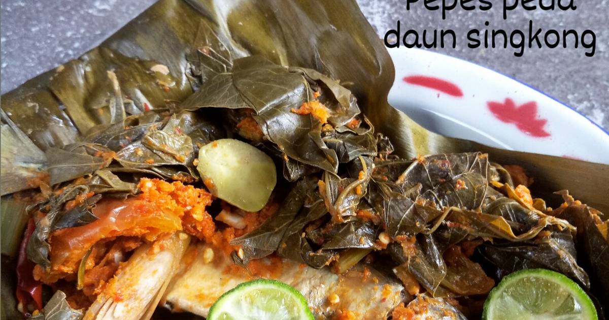 Resep Pepes Peda Daun Singkong Oleh Martian Prasetyani Cookpad 9318