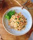 Mì đậu hũ xào tương hột cay