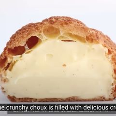 A picture of Choux au Craquelin｜Cream Puffs #Dessert.