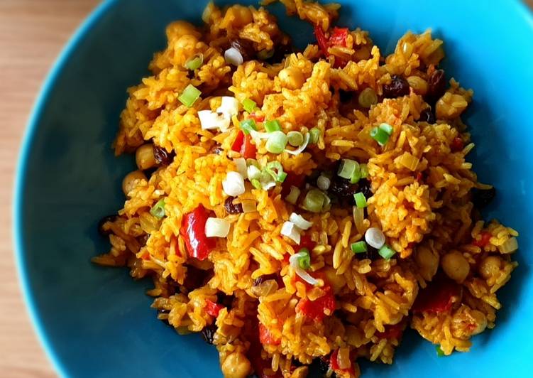 Simple Way to Make Speedy Indian-style rice with chickpeas