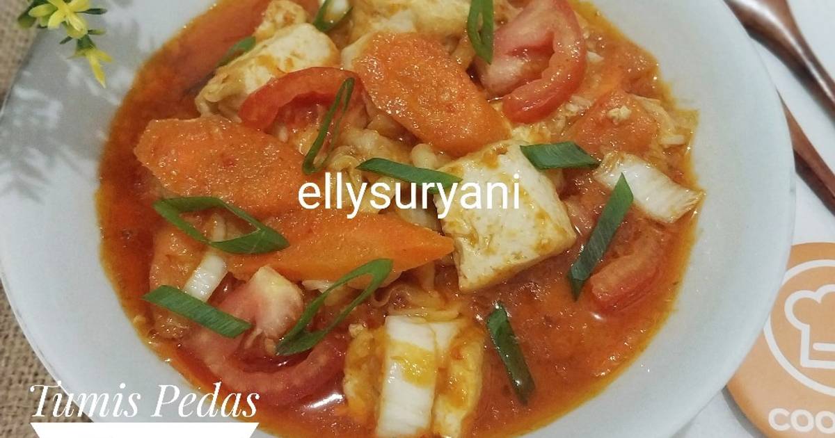 Resep Tumis Pedas Jamur Tiram Tahu Wortel Sawi Putih Oleh Elly Suryani