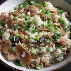 A picture of Vegan Soy Meat Mazegohan.