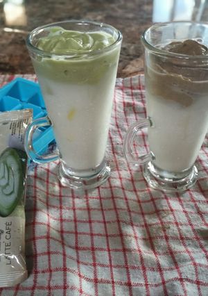 Foto resep Dalgona greentea and goodday coffe