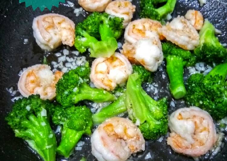 Resep Cah brokoli udang Anti Gagal