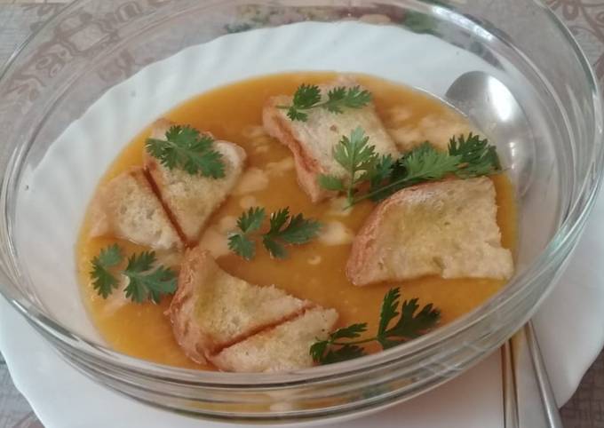 Step-by-Step Guide to Make Perfect #teamcontest#team sugarnspice#cream of butternut soup#indianfood