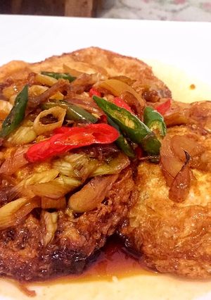 Foto resep Telor ceplok bumbu kecap