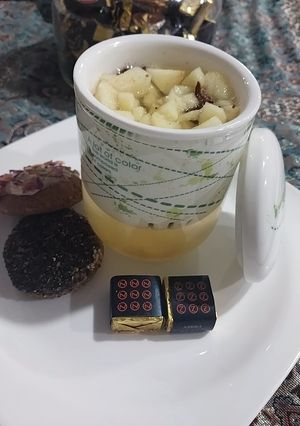 عکسی از دستور دم نوش سیب ودارچین