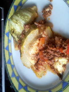 A picture of Stuffed marrow.