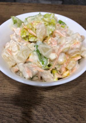 Ananászos csirkemell saláta recept fotója