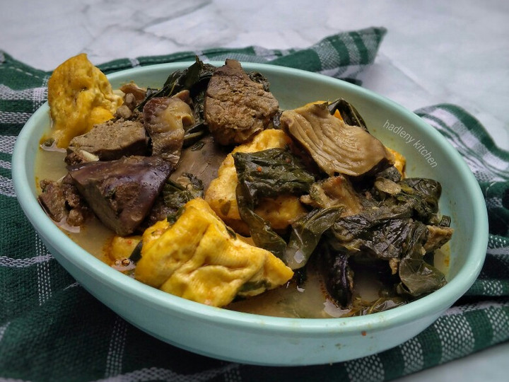 Resep: Sayur Santan Ati Ampela, Tahu &amp;amp; Daun Singkong Irit Anti Gagal