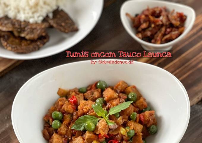 Tumis oncom tauco leunca