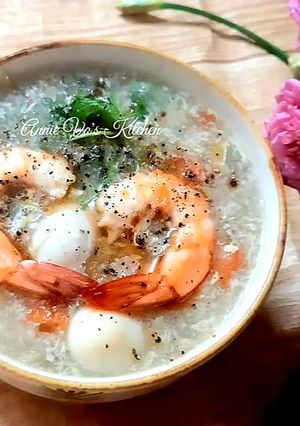 Hình của món Súp tôm bắp.