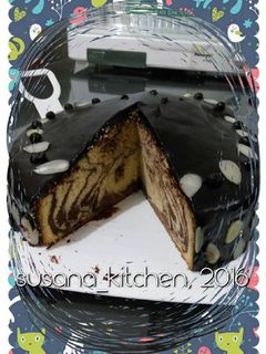 Foto resep Zebra Cake Ultah (tanpa pengembang)