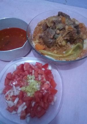 A picture of Algerian Saidi Couscous.