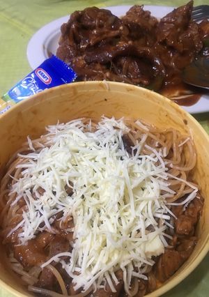 Foto resep Spageti Daging BBQ