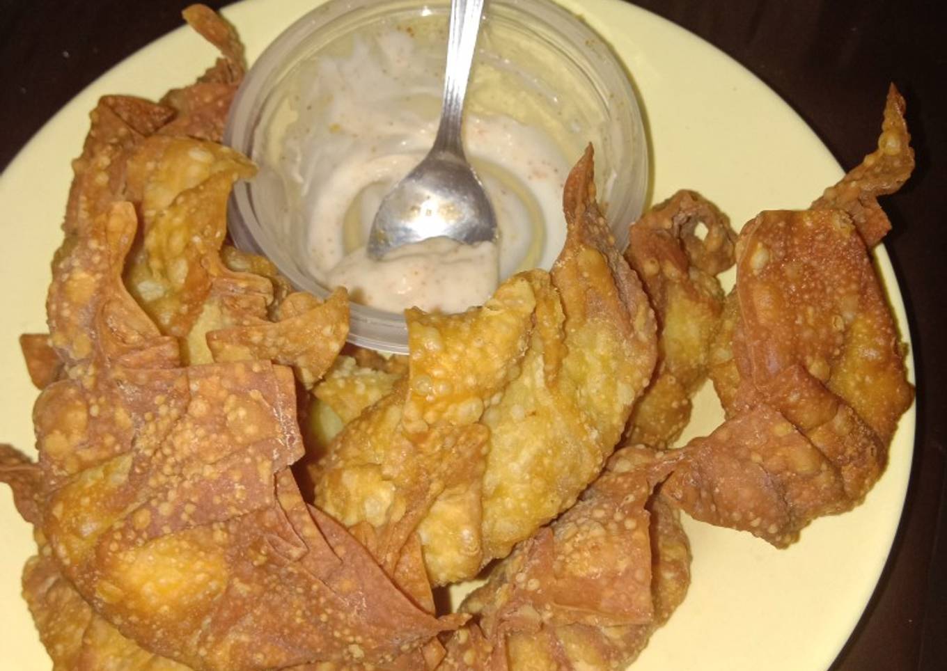 Pangsit Udang mayonaise