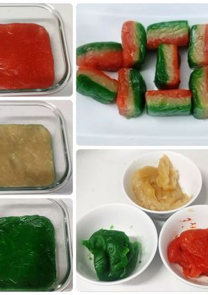 A picture of Tricolour burfi.