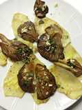 Setas cardo con patatas al horno