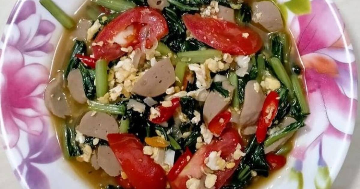 Resep Oseng Sawi Hijau Orek Telor Oleh Yunda Cookpad