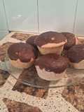 Muffins mixtos con frutillas veganos