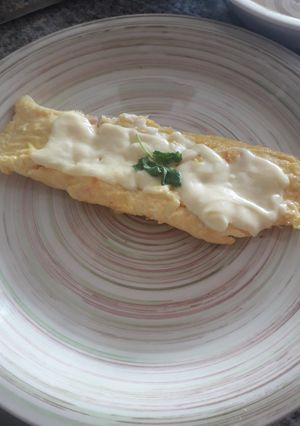 Una foto de Omelette de jamón y queso