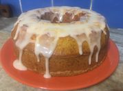 Una foto de torta de mandarina
