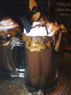 صورة لوصفة Milk shake hot chocolate شراب الشوكولا الساخن