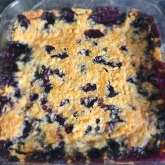 A picture of Blueberry dump cobbler.