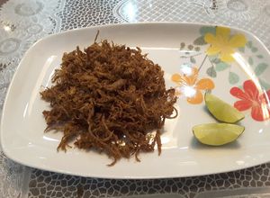 Hình của món Bò khô sợi.