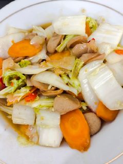 Foto resep Tumis sawi putih,sosis,wortel