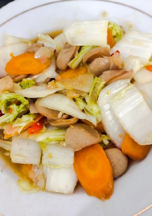 Foto resep Tumis sawi putih,sosis,wortel