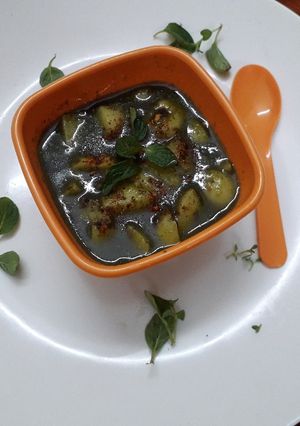 A picture of Chutney ke aaloo.