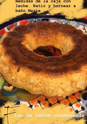 Una foto de Flan de leche condensada. El más fácil y rico !
