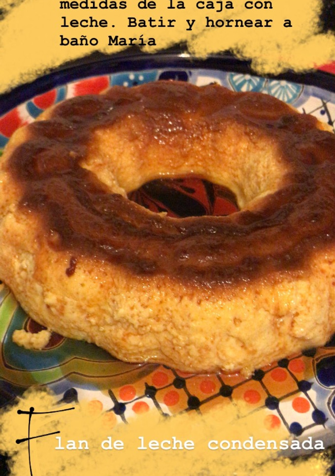 Una foto de Flan de leche condensada. El más fácil y rico !