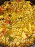 Arroz meloso con choco y calamares en su tinta