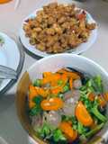 Cah brokoli wortel dan ayam cabe garam