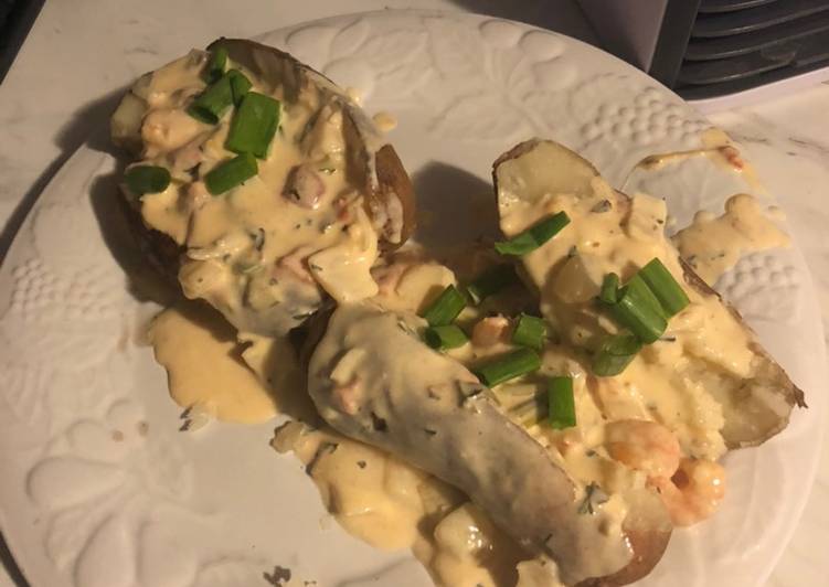 Cajun shrimp seafood stuffing for baked potatoes