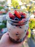 Desayuno de avena fría y mezcla Berries 🍓🫐